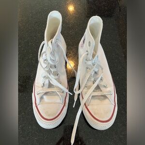 White Converse High Tops